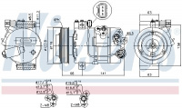 Kompresor klimatizace NISSENS 890643 Kompresor klimatizace NISSENS 890643