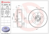 Brzdový buben BREMBO 14.C016.10