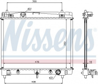 Chladič motoru NISSENS 64682 Chladič motoru NISSENS 64682