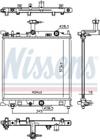 Chladič motoru NISSENS 641777 Chladič motoru NISSENS 641777