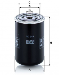 Hydraulický filtr MANN WD940 (MF WD940) Hydraulický filtr MANN WD940 (MF WD940)