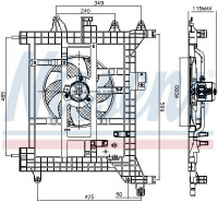 Ventilátor chladiče NISSENS 85711 Ventilátor chladiče NISSENS 85711