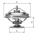 Termostat GATES (GT TH01880G1) - JAGUAR, MERCEDES-BENZ