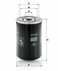 Hydraulický filtr MANN WD940/2 (MF WD940/2) Hydraulický filtr MANN WD940/2 (MF WD940/2)