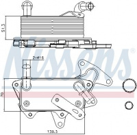 Chladič oleje automatické převodovky NISSENS 90748 Chladič oleje automatické převodovky NISSENS 90748