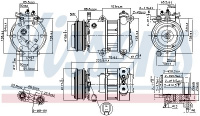 Kompresor klimatizace NISSENS 890664