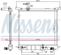 Chladič motoru NISSENS 68755 Chladič motoru NISSENS 68755
