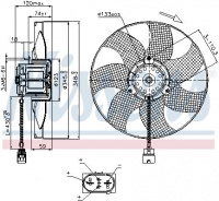 Ventilátor chladiče NISSENS 85726 Ventilátor chladiče NISSENS 85726