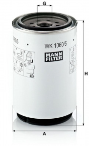 Palivový filtr MANN WK1060/5X (MF WK1060/5X) - VOLVO