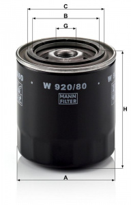Olejový filtr MANN W920/80 (MF W920/80) - VW