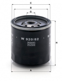 Olejový filtr MANN W920/82 (MF W920/82) - OPEL Olejový filtr MANN W920/82 (MF W920/82) - OPEL