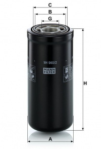 Hydraulický filtr MANN WH960/2 (MF WH960/2) Hydraulický filtr MANN WH960/2 (MF WH960/2)