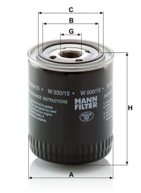 Olejový filtr MANN W930/15 (MF W930/15)