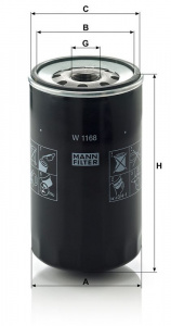 Olejový filtr MANN W1168 (MF W1168)