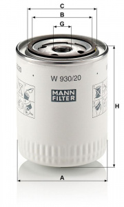 Olejový filtr MANN W930/20 (MF W930/20) - ROVER, LAND ROVER