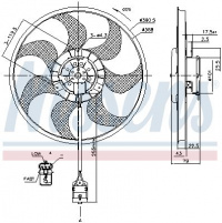 Ventilátor chladiče NISSENS 85777