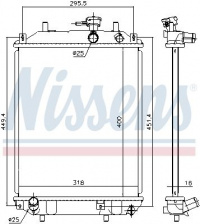 Chladič motoru NISSENS 617556 Chladič motoru NISSENS 617556