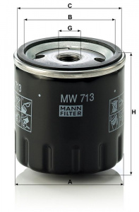 Olejový filtr MANN MW713 (MF MW713)