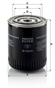 Olejový filtr MANN W930/9 (MF W930/9)