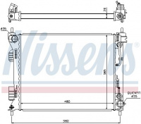 Chladič motoru NISSENS 675002 Chladič motoru NISSENS 675002