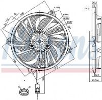 Ventilátor chladiče NISSENS 85789