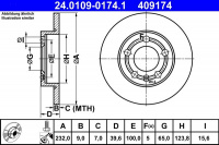 Brzdový kotouč ATE 24.0109-0174 (AT 409174) Brzdový kotouč ATE 24.0109-0174 (AT 409174)