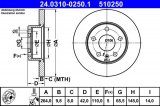 Brzdový kotouč ATE 24.0310-0250 (AT 510250) - Power Disc