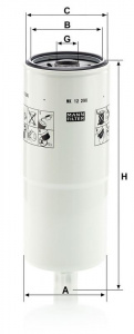 Palivový filtr MANN WK12290 (MF WK12290)