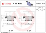 Sada brzdových destiček BREMBO P85125X - AUDI, SEAT, ŠKODA, VW