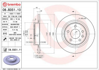 Brzdový kotouč BREMBO 08.B351.11