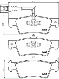 Sada brzdových destiček BREMBO P85091 - VW