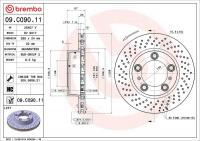 Brzdový kotouč BREMBO 09.C090.11 - PORSCHE Brzdový kotouč BREMBO 09.C090.11 - PORSCHE