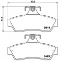 Sada brzdových destiček BREMBO P59056