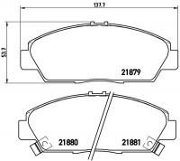 Sada brzdových destiček BREMBO P28021 - HONDA, ROVER Sada brzdových destiček BREMBO P28021 - HONDA, ROVER