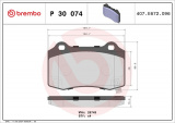 Sada brzdových destiček BREMBO P30074 - HYUNDAI, JEEP, TESLA