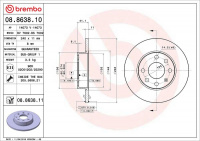 Brzdový kotouč BREMBO 08.8638.11