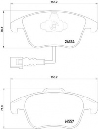 Sada brzdových destiček BREMBO P85130 - AUDI, VW