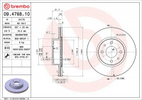 Brzdový kotouč BREMBO 09.4768.10 - ALFA ROMEO, FIAT, LANCIA Brzdový kotouč BREMBO 09.4768.10 - ALFA ROMEO, FIAT, LANCIA