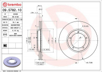 Brzdový kotouč BREMBO 09.5782.10 - PORSCHE