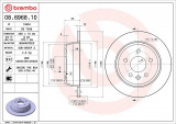 Brzdový kotouč BREMBO 08.6968.10 - MERCEDES-BENZ