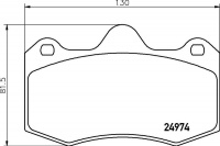 Sada brzdových destiček BREMBO P85134 - SEAT