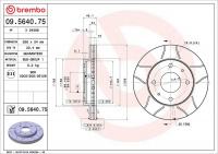 Brzdový kotouč BREMBO MAX 09.5640.75 - MITSUBISHI