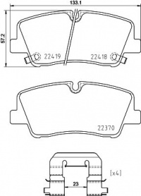 Sada brzdových destiček BREMBO P30089 - HYUNDAI Sada brzdových destiček BREMBO P30089 - HYUNDAI