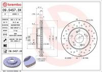 Brzdový kotouč BREMBO 09.5457.3X Brzdový kotouč BREMBO 09.5457.3X