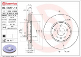 Brzdový kotouč BREMBO 09.C377.11 - OPEL, VAUXHALL