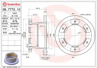 Brzdový kotouč BREMBO 08.7772.10 - IVECO Brzdový kotouč BREMBO 08.7772.10 - IVECO