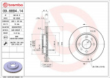 Brzdový kotouč BREMBO 09.8894.14 - LADA