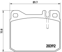 Sada brzdových destiček BREMBO P85007 - VW