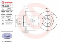Brzdový kotouč BREMBO 08.2958.14 Brzdový kotouč BREMBO 08.2958.14
