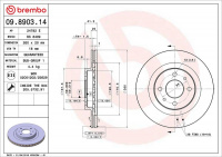 Brzdový kotouč BREMBO 09.8903.14 - LADA